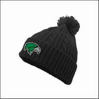 Meridian High School Cable Knit Pom Beanie