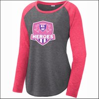 MS 137 Ladies Triblend Long Sleeve Raglan Tee