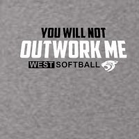 NCWHS Softball Long Sleeve Tri-Blend Tee - Des. H