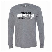 NCWHS Softball Long Sleeve Tri-Blend Tee - Des. H