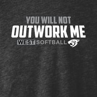 NCWHS Softball Long Sleeve Tri-Blend Tee - Des. H