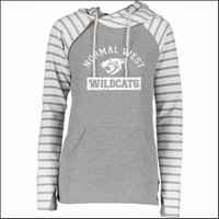 NCWHS Spiritwear Ladies Stripe Double Hood Pullover