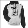 NCWHS Wrestling Contrast Hooded Sweatshirt - Des. A