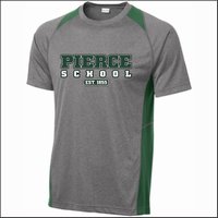 Pierce School Colorblock Heather Performance Tee