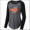 Parkside Jr High Ladies Triblend Long Sleeve Raglan Tee - Des. B