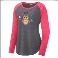 PS 264 Ladies Triblend Long Sleeve Raglan Tee