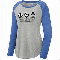 Unit 5 Early Learning Ladies Triblend Long Sleeve Raglan Tee