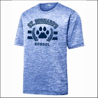 St Bernards School Heather Performance Tee - Des. A