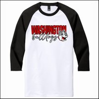 Washington Bulldogs Staff CA Perfect Tri 3/4 Sleeve